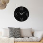 Wallity Reloj de Pared Decorativo Metal Negro 48x48 cm Grosor 1.2mm Elegancia y Arte para Hogar y Oficina